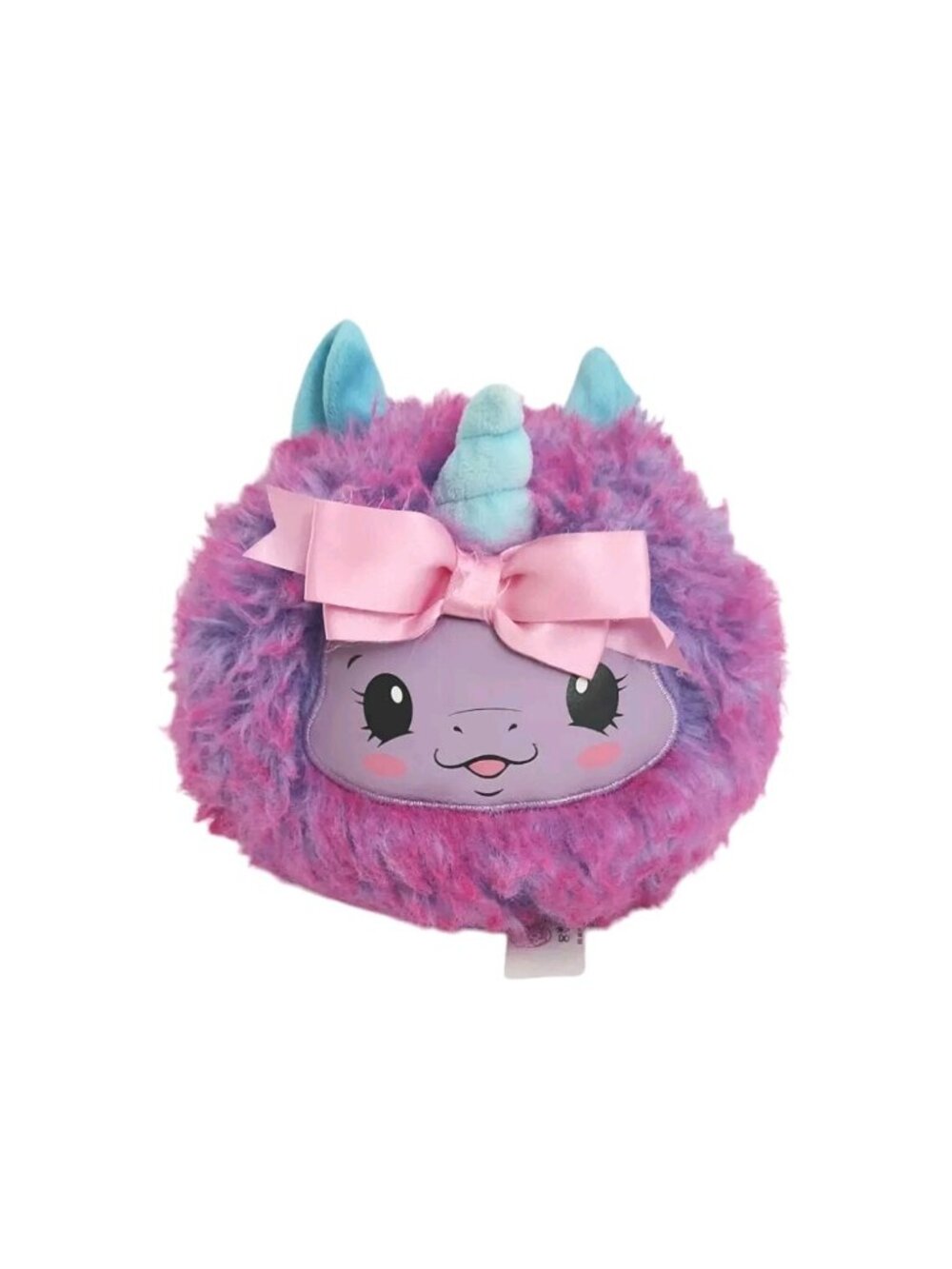 Pikmi Pops Purple Unicorn Plush Soft Toy Cheeki Puffs Cheekles Plushie 7"